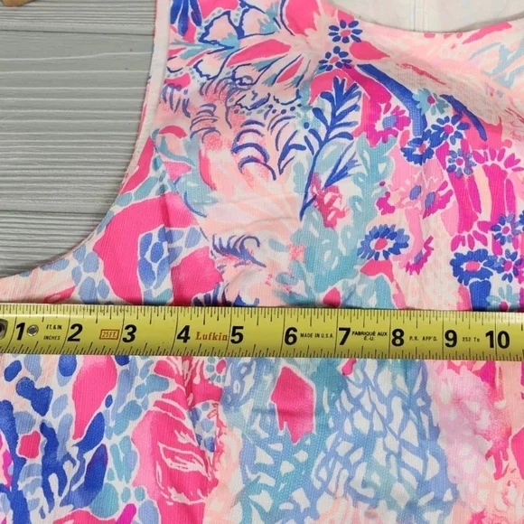 Lilly Pulitzer Pink & Blue Tropical Shift Mini Dress - Picture 5 of 6